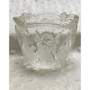 Vintage Mikasa Holiday Lights Angel Cherubs Crystal Tealight Candle Holder-NEW